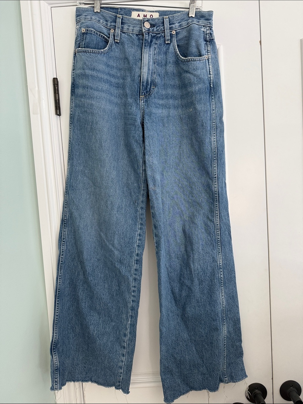 AMO Frida Wide Leg Flare Denim Jeans